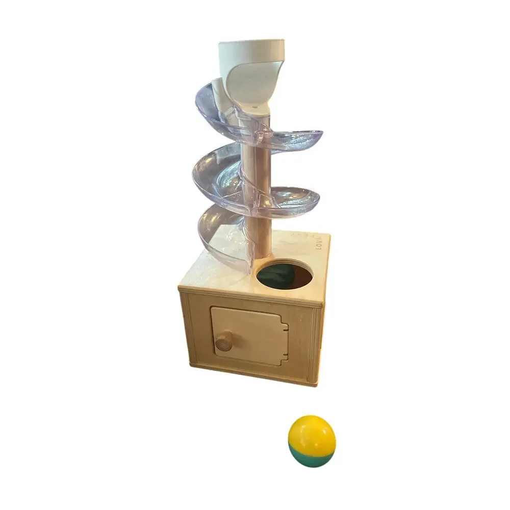 Lovevery Slide & Seek Ball Run Babbler Play Kit 13-15Mo Development Wooden Toy